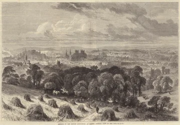 Treffen der British Association in Exeter, Gesamtansicht der Stadt